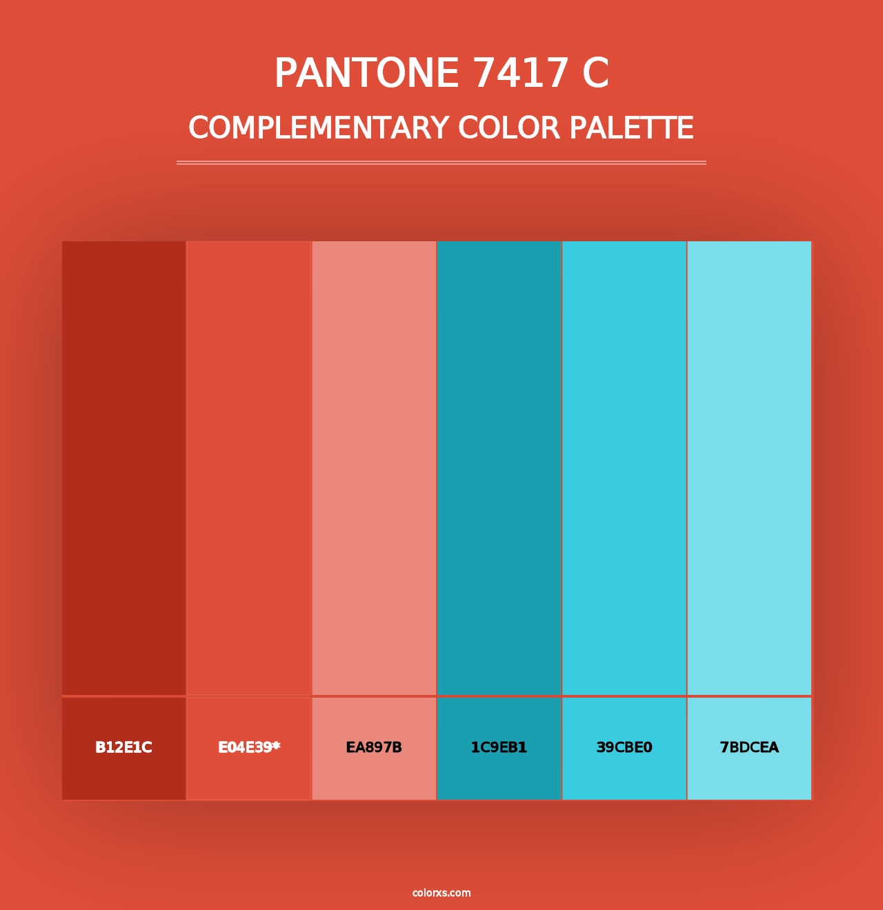 PANTONE 7417 C - Complementary Color Palette