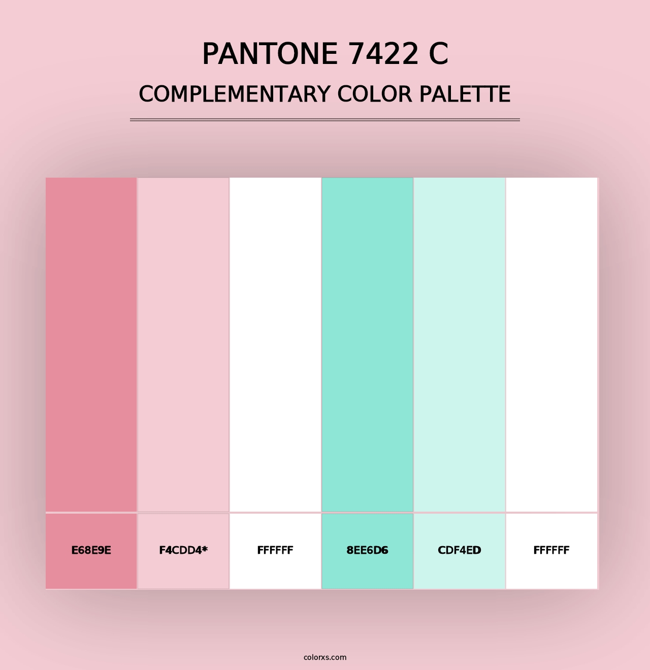 PANTONE 7422 C - Complementary Color Palette