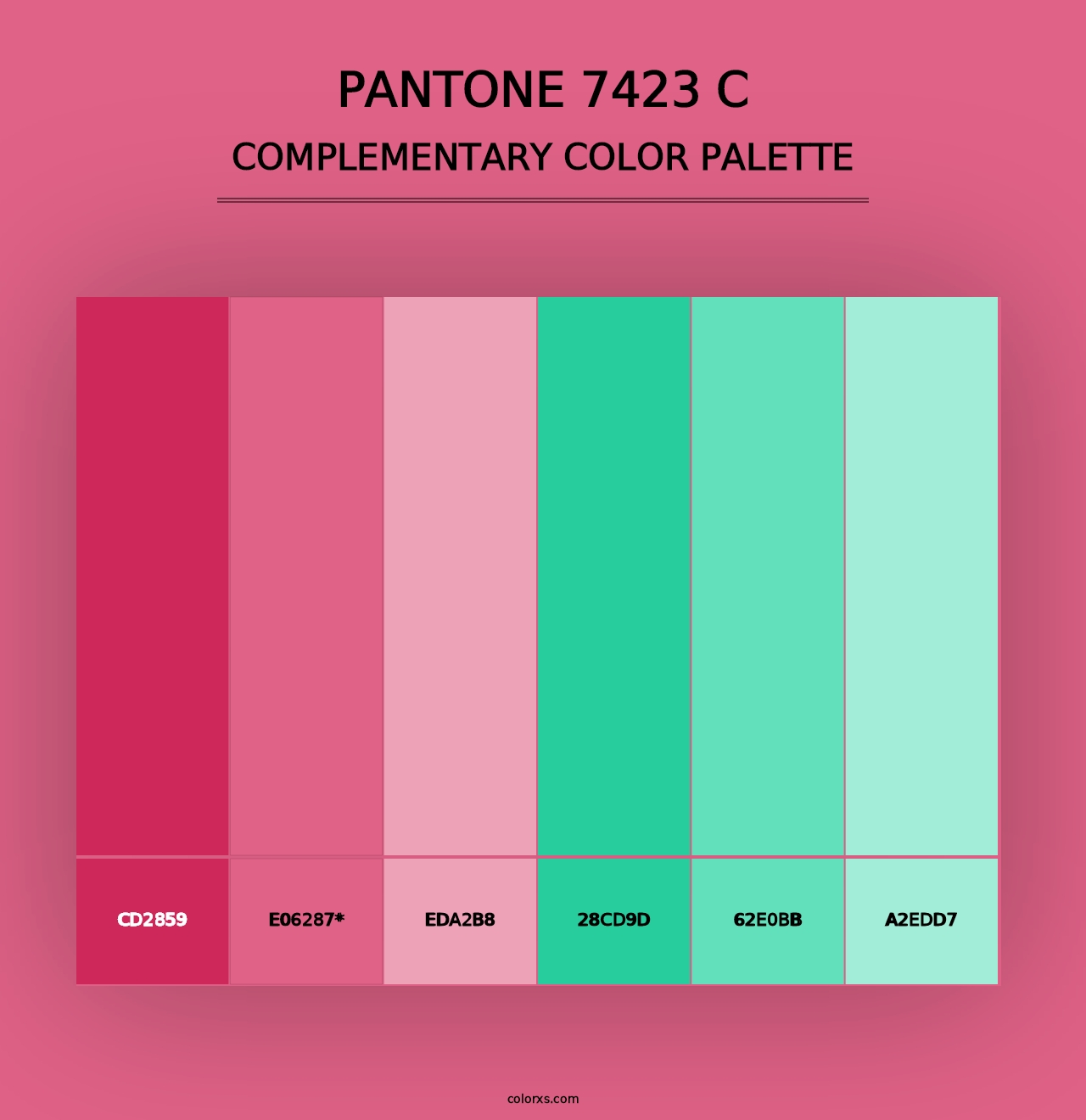 PANTONE 7423 C - Complementary Color Palette