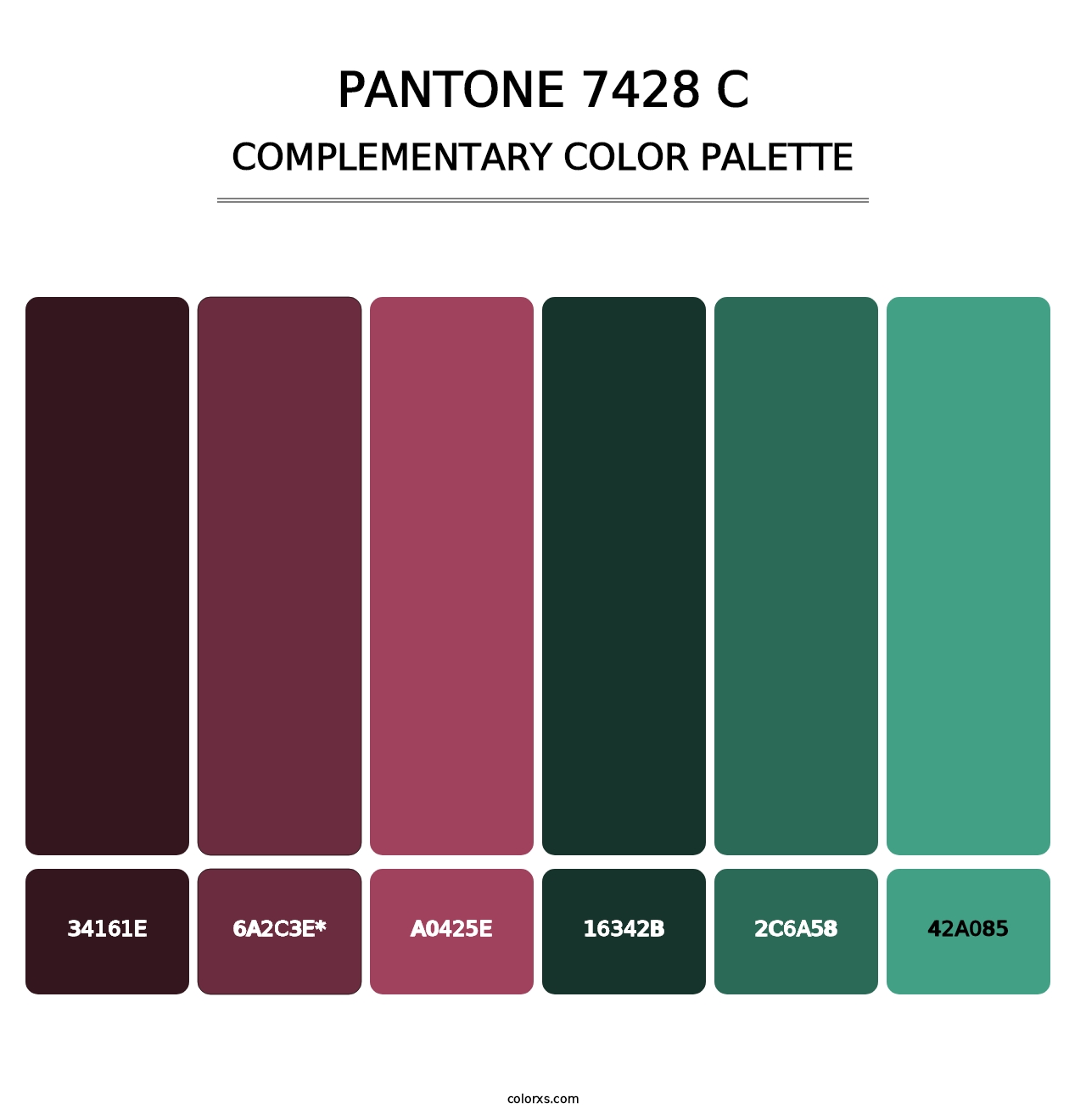 PANTONE 7428 C - Complementary Color Palette