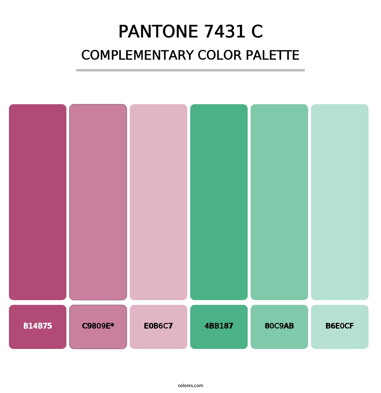 PANTONE 7431 C - Complementary Color Palette