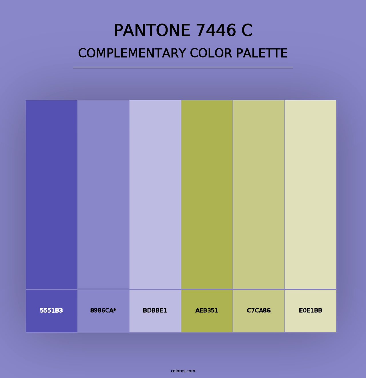 PANTONE 7446 C - Complementary Color Palette