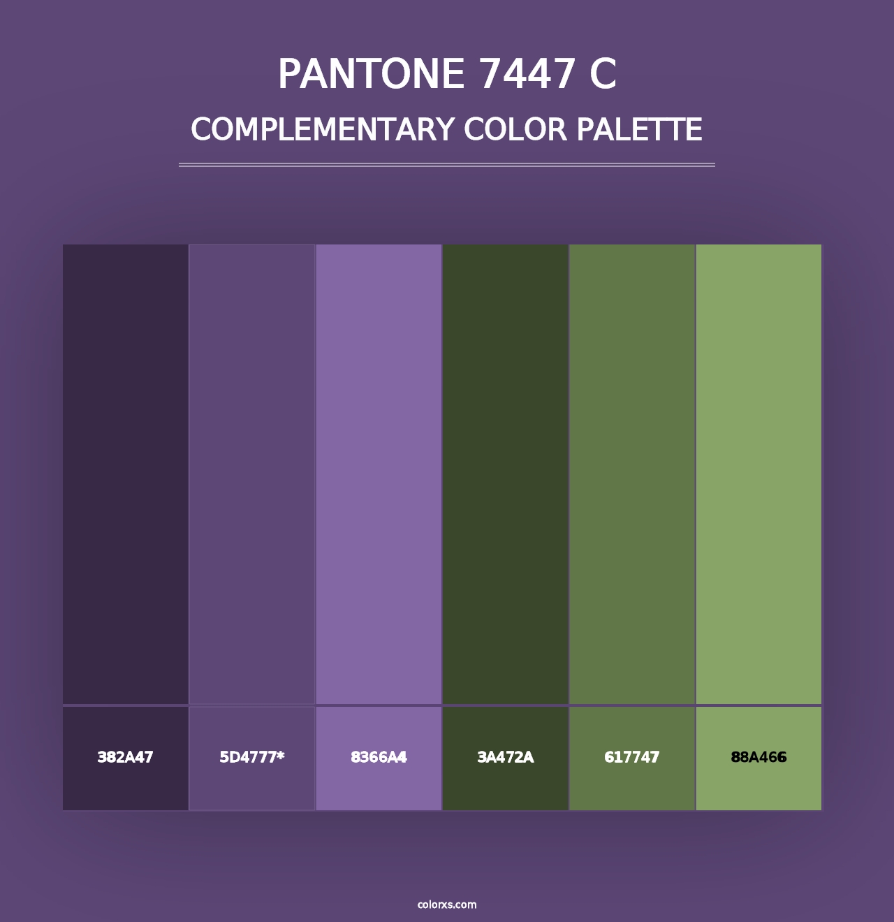 PANTONE 7447 C - Complementary Color Palette