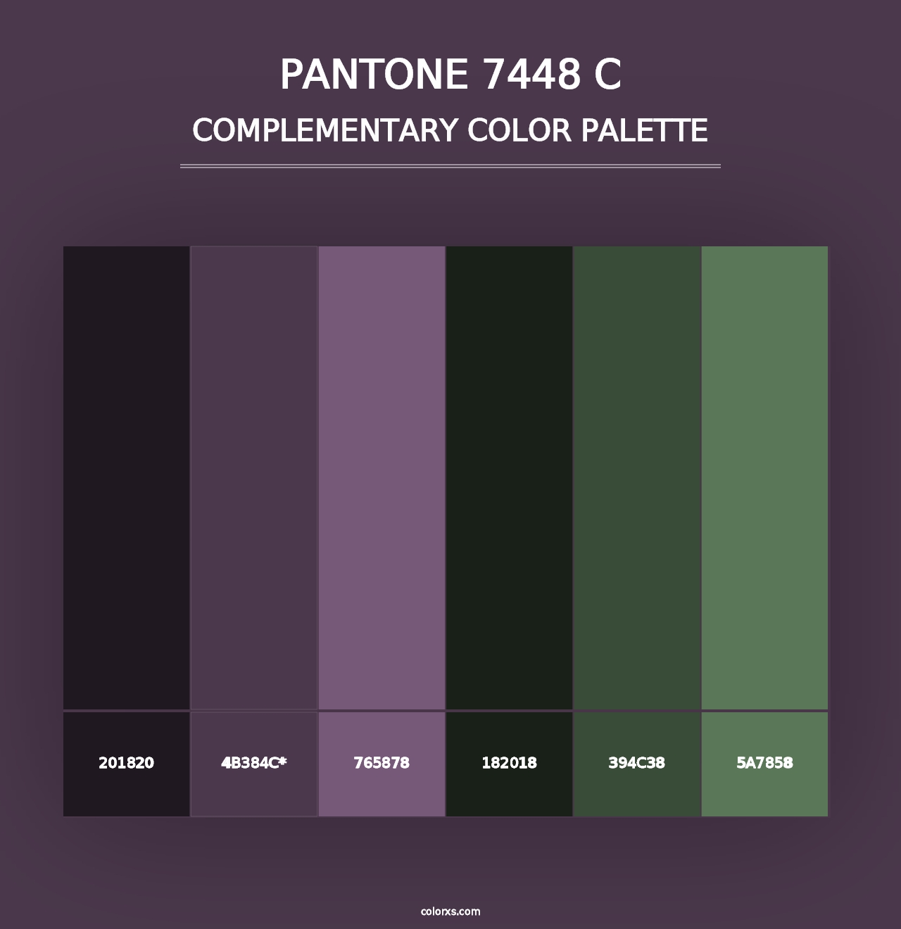 PANTONE 7448 C - Complementary Color Palette