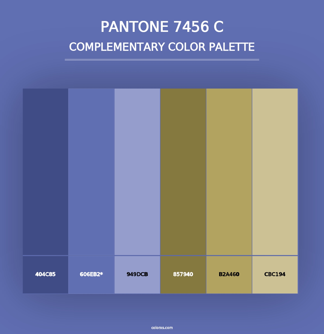 PANTONE 7456 C - Complementary Color Palette