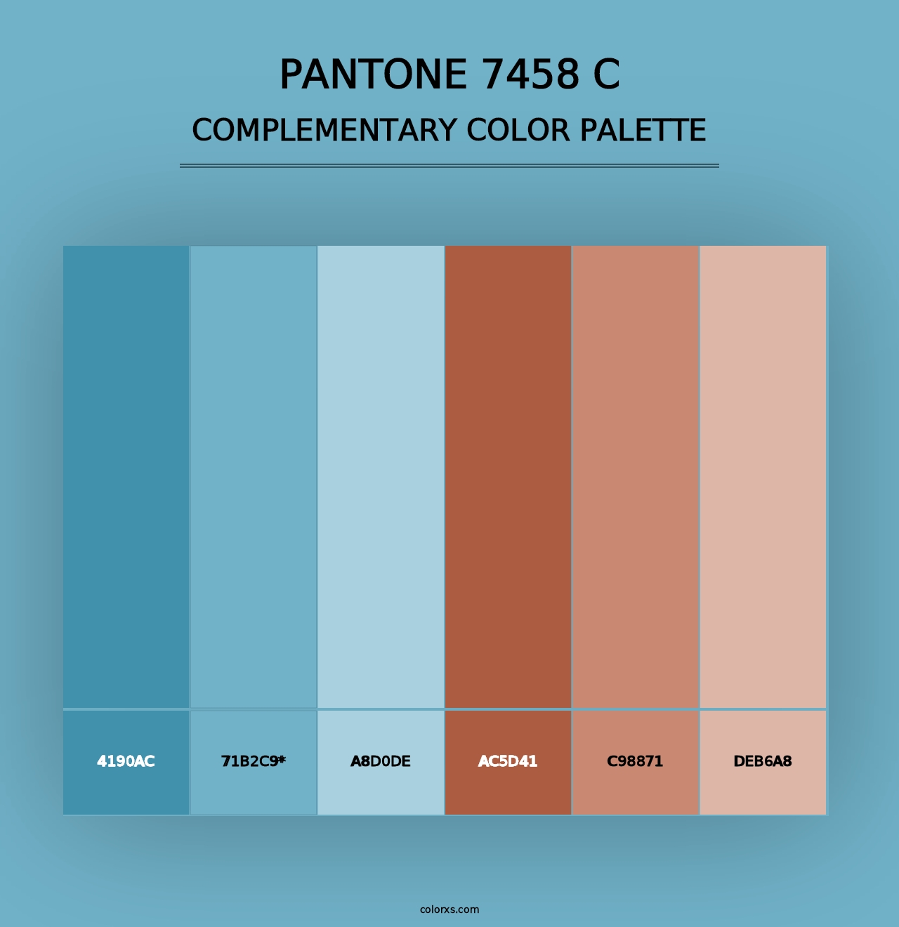 PANTONE 7458 C - Complementary Color Palette