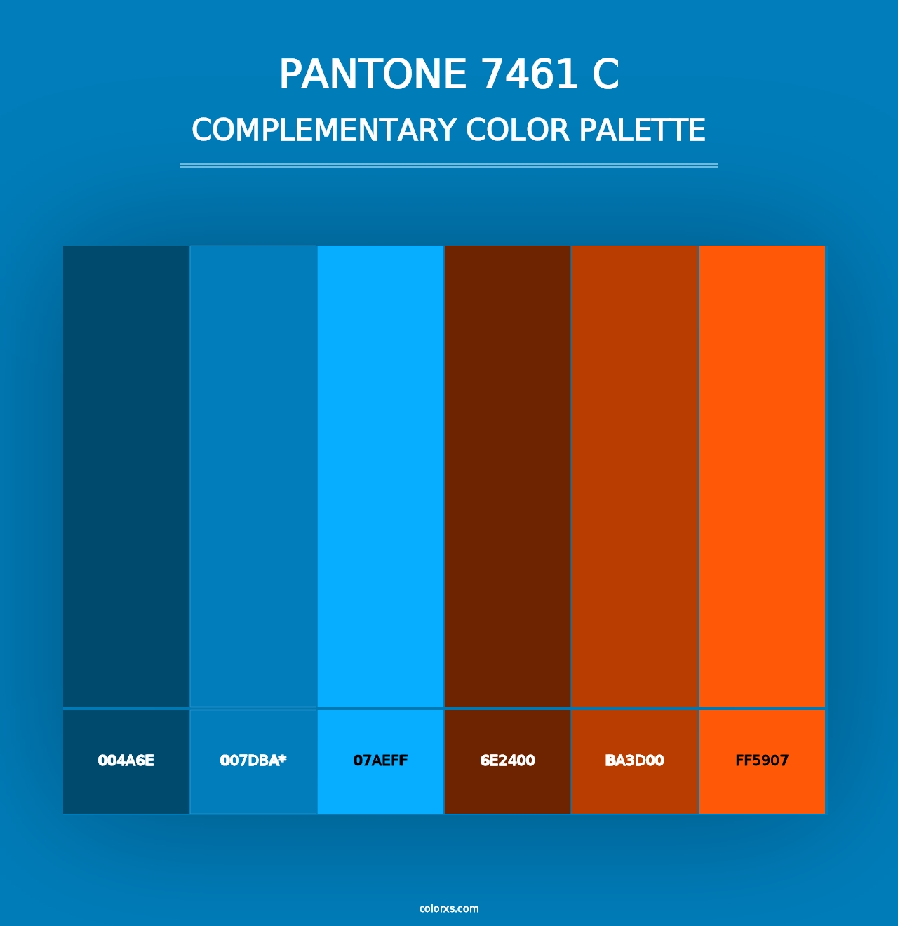 PANTONE 7461 C - Complementary Color Palette