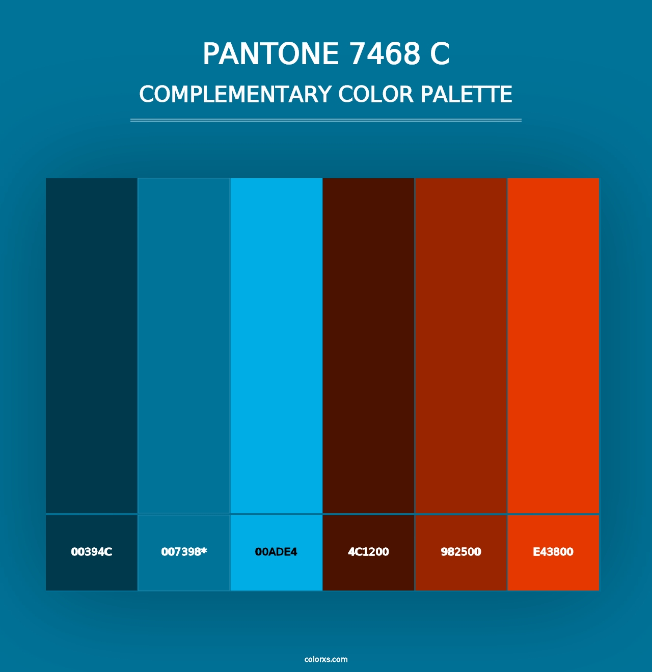 PANTONE 7468 C - Complementary Color Palette