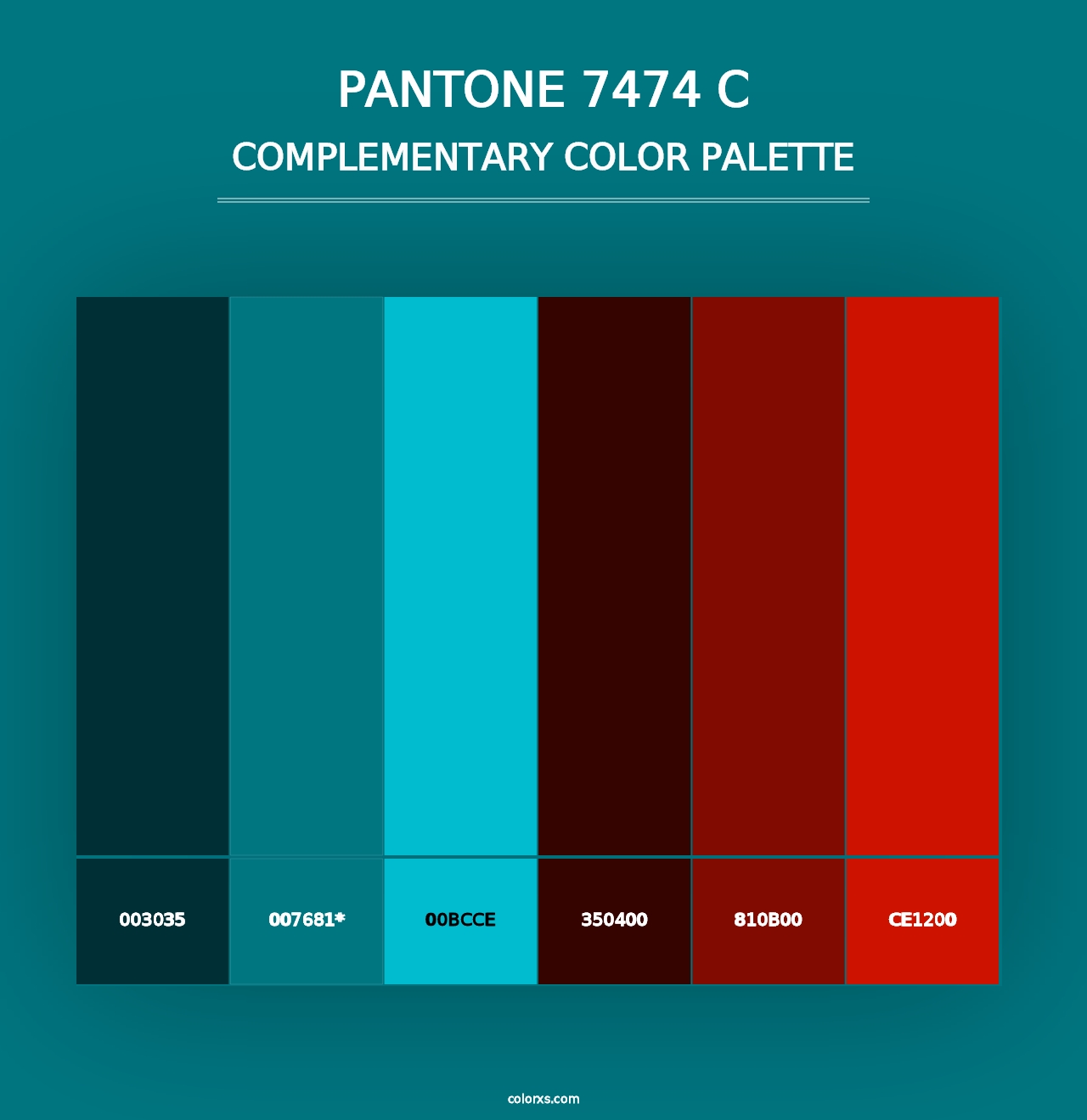 PANTONE 7474 C - Complementary Color Palette