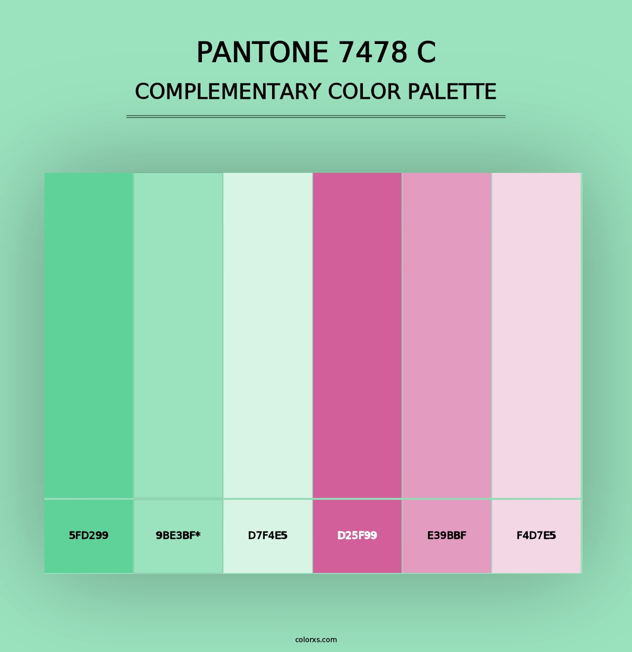 PANTONE 7478 C - Complementary Color Palette