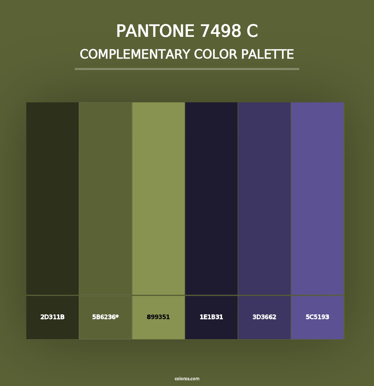 PANTONE 7498 C - Complementary Color Palette