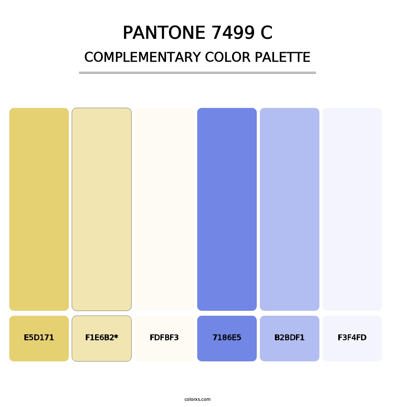 PANTONE 7499 C - Complementary Color Palette