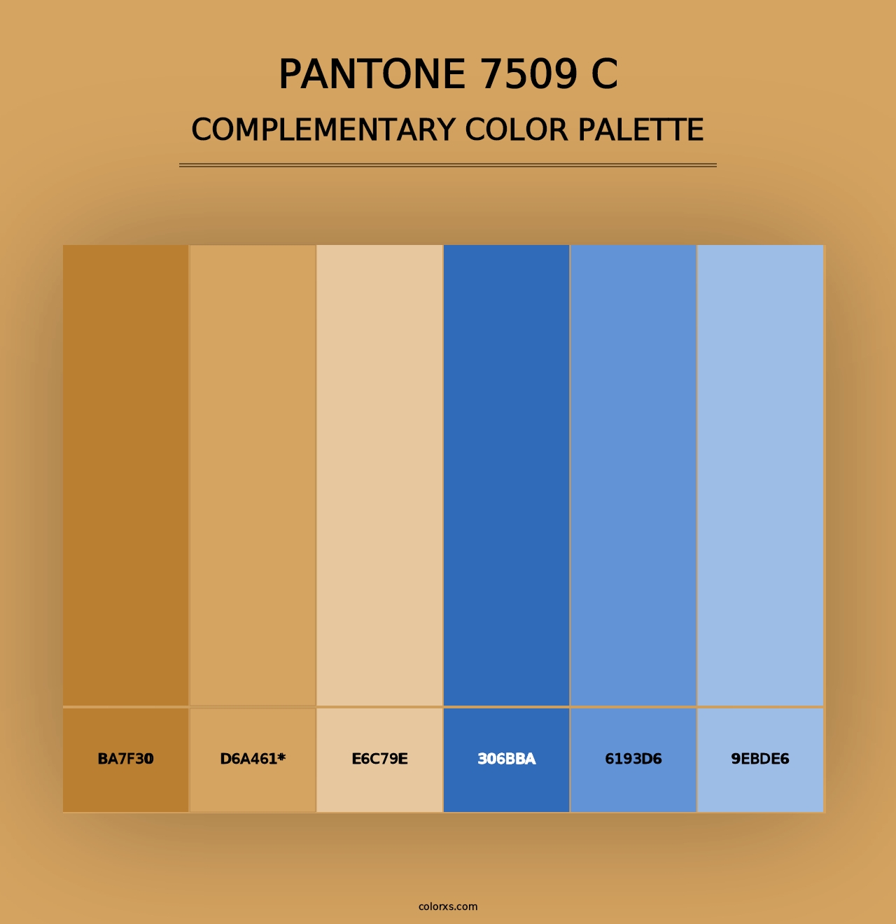 PANTONE 7509 C - Complementary Color Palette