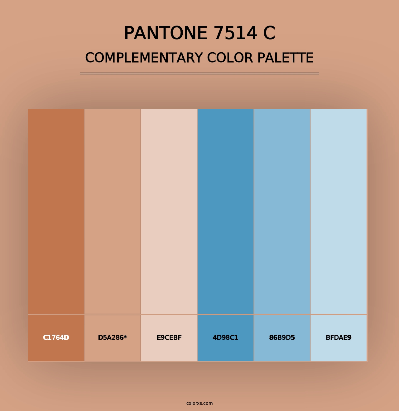 PANTONE 7514 C - Complementary Color Palette