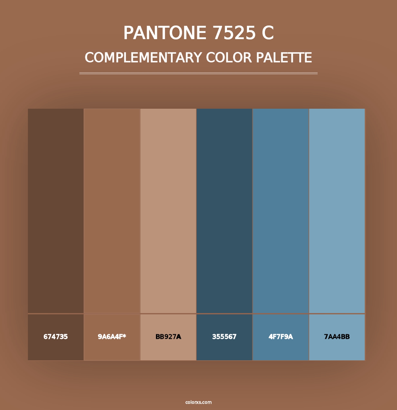 PANTONE 7525 C - Complementary Color Palette