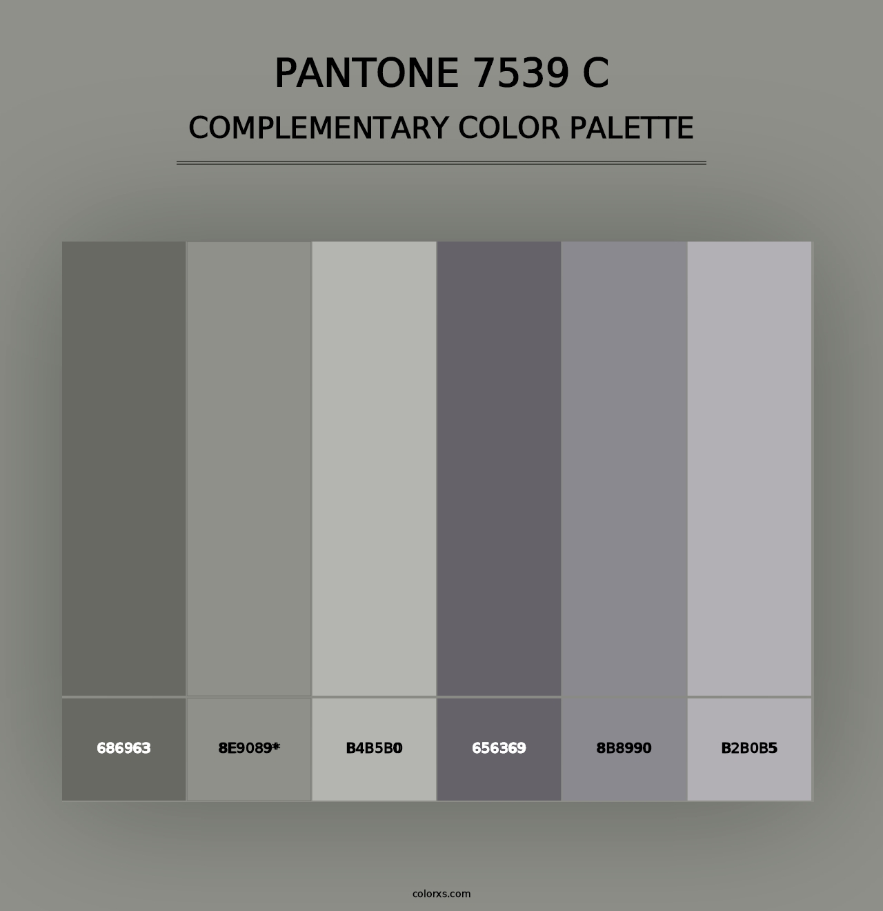 PANTONE 7539 C - Complementary Color Palette