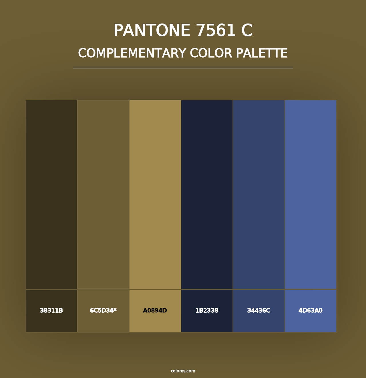 PANTONE 7561 C - Complementary Color Palette