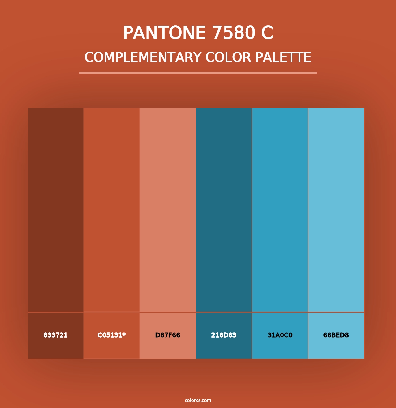 PANTONE 7580 C - Complementary Color Palette