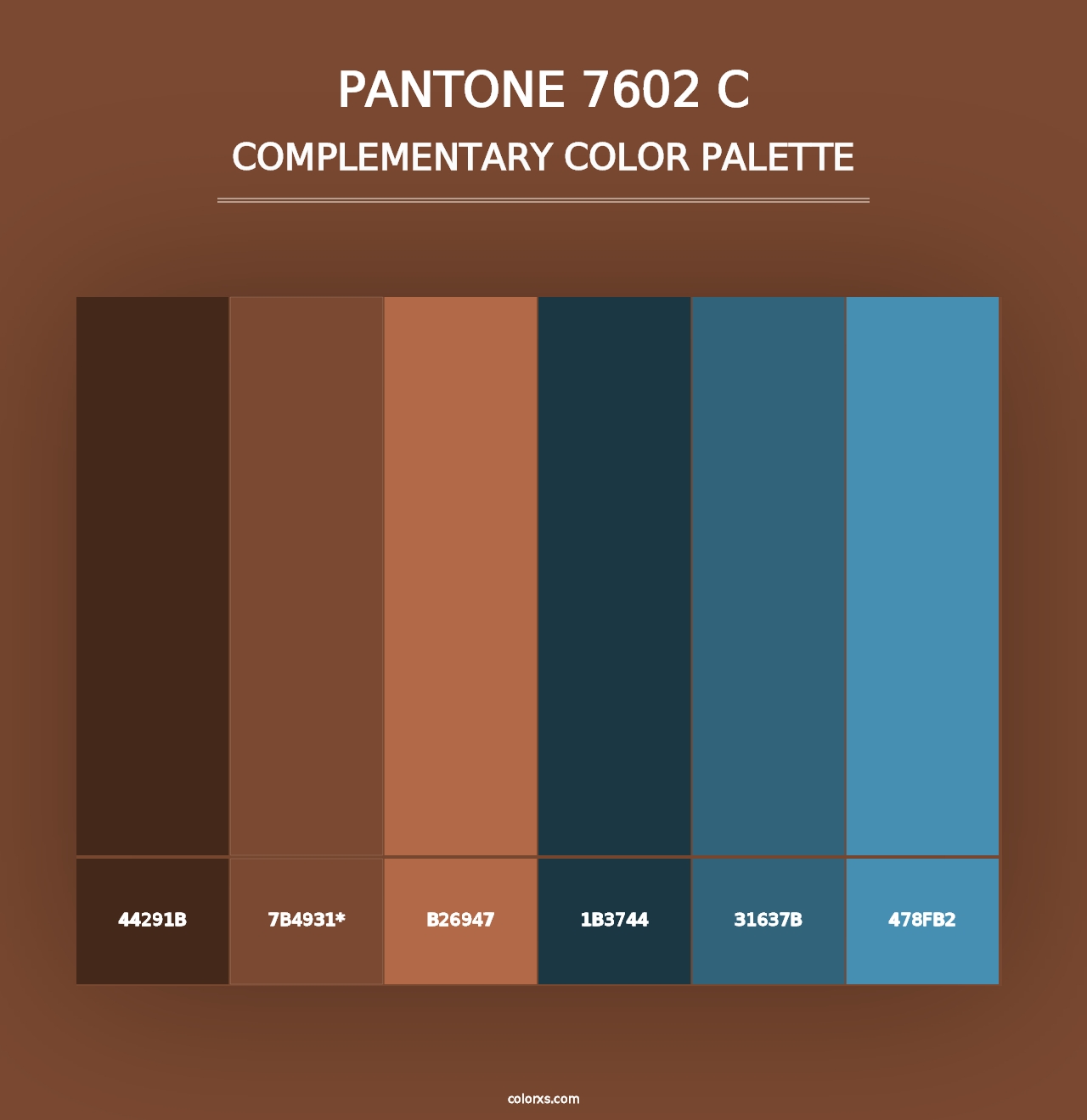 PANTONE 7602 C - Complementary Color Palette