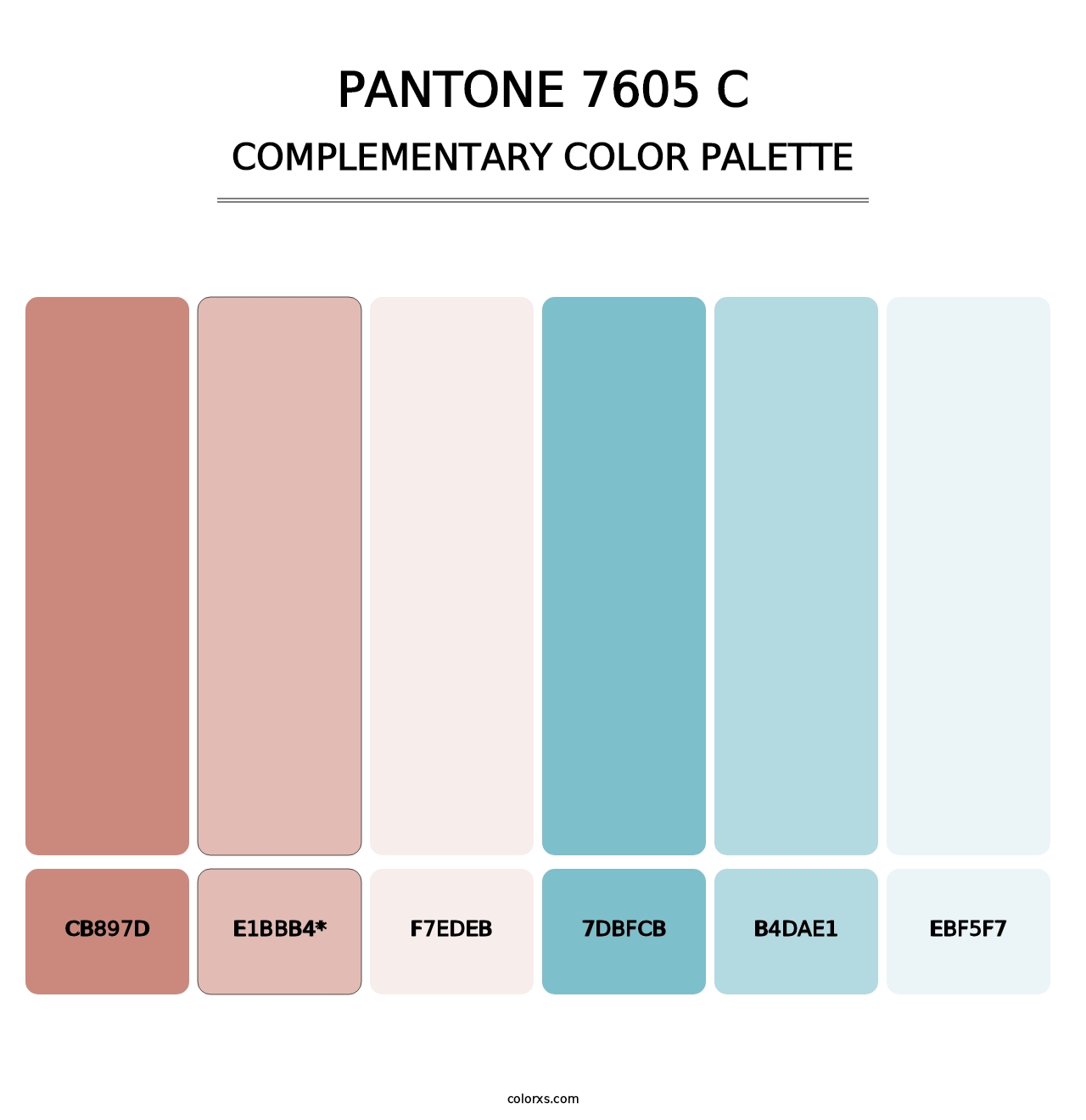 PANTONE 7605 C - Complementary Color Palette