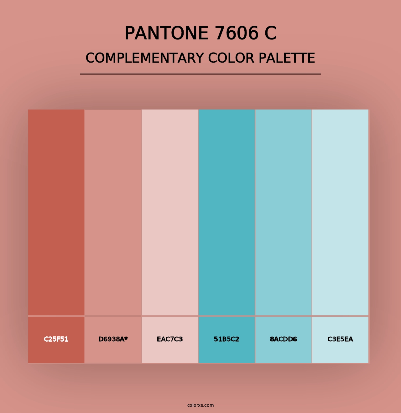 PANTONE 7606 C - Complementary Color Palette