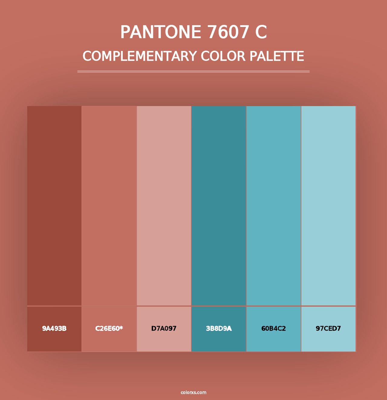 PANTONE 7607 C - Complementary Color Palette