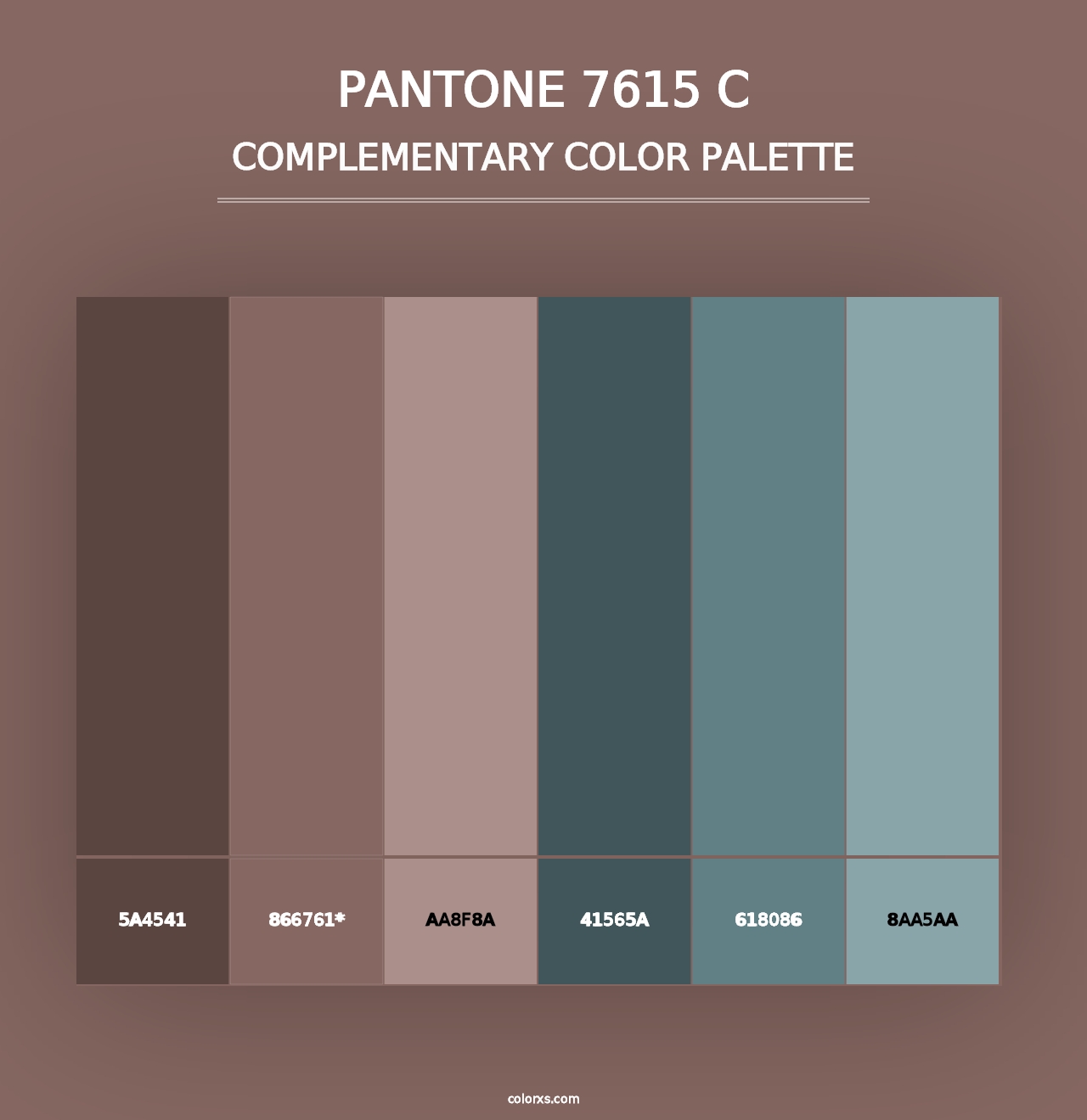 PANTONE 7615 C - Complementary Color Palette