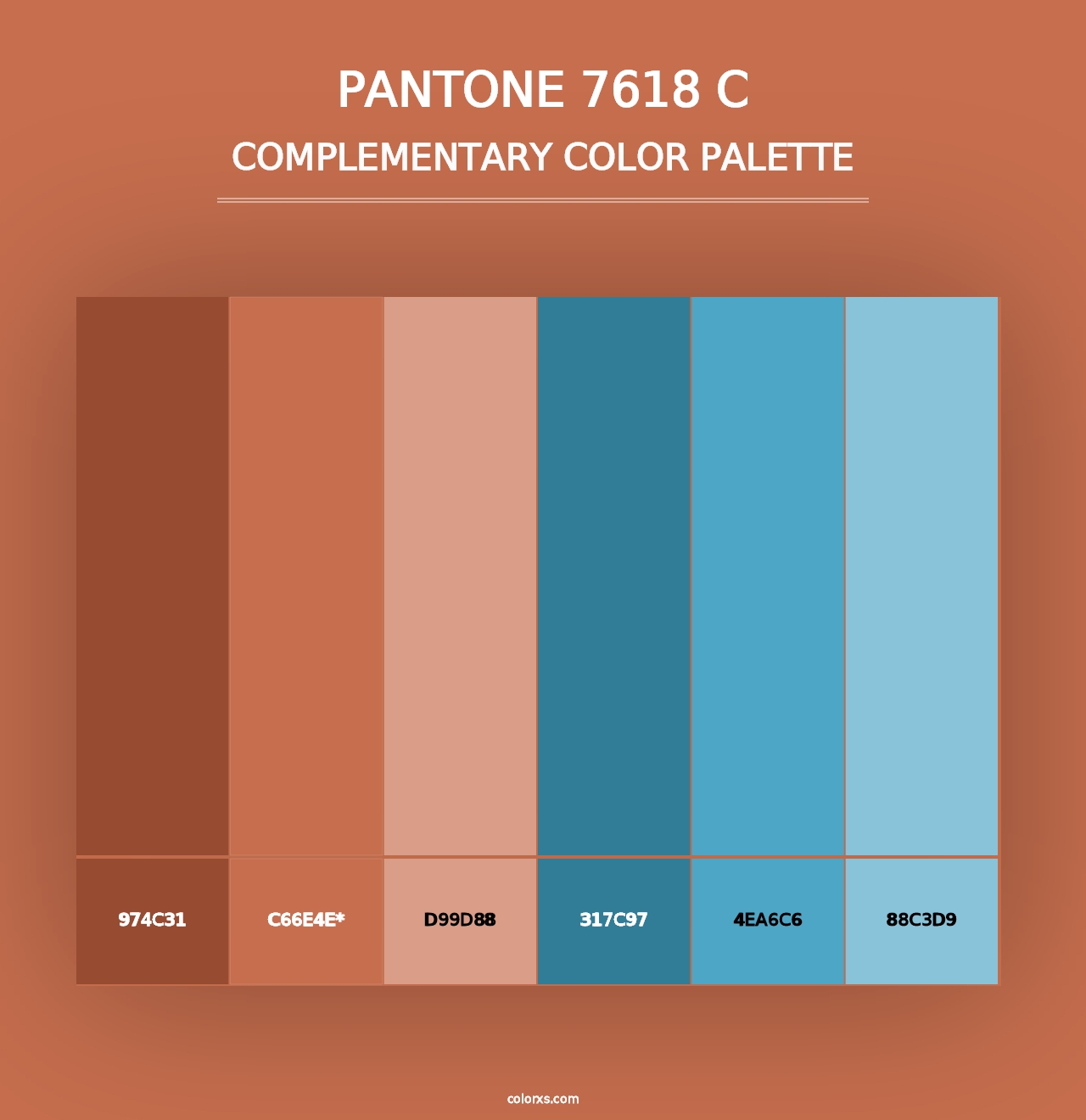 PANTONE 7618 C - Complementary Color Palette