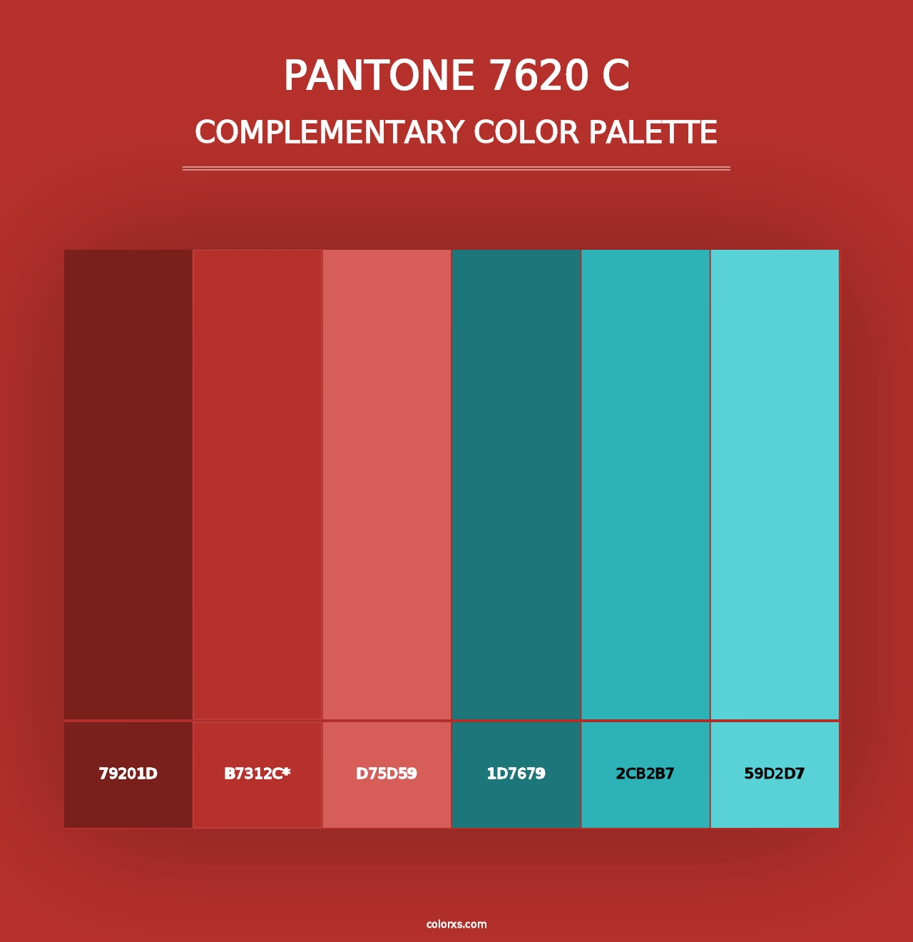 PANTONE 7620 C - Complementary Color Palette