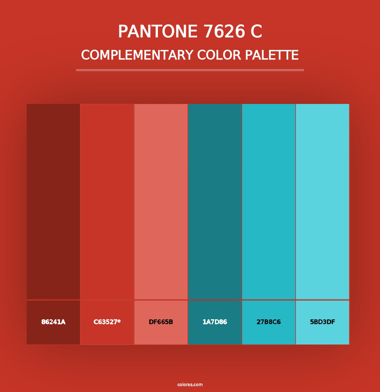 PANTONE 7626 C - Complementary Color Palette