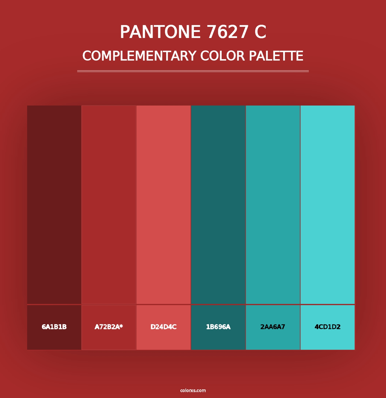 PANTONE 7627 C - Complementary Color Palette