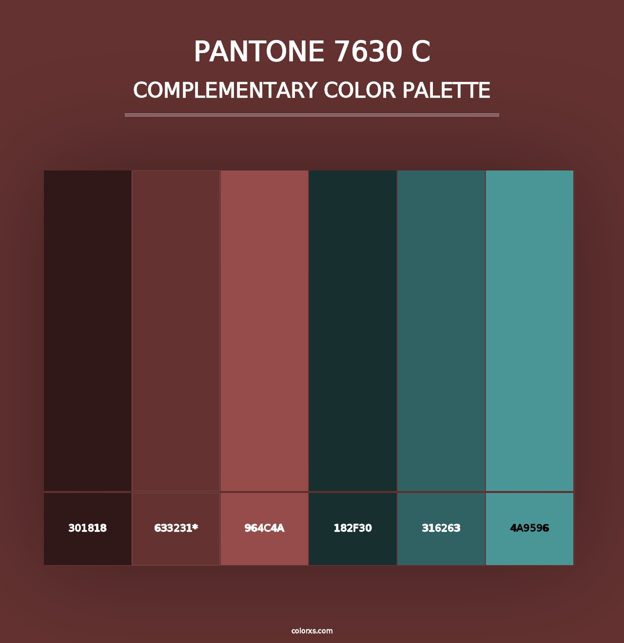 PANTONE 7630 C - Complementary Color Palette