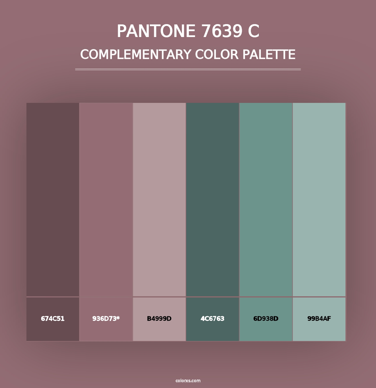 PANTONE 7639 C - Complementary Color Palette