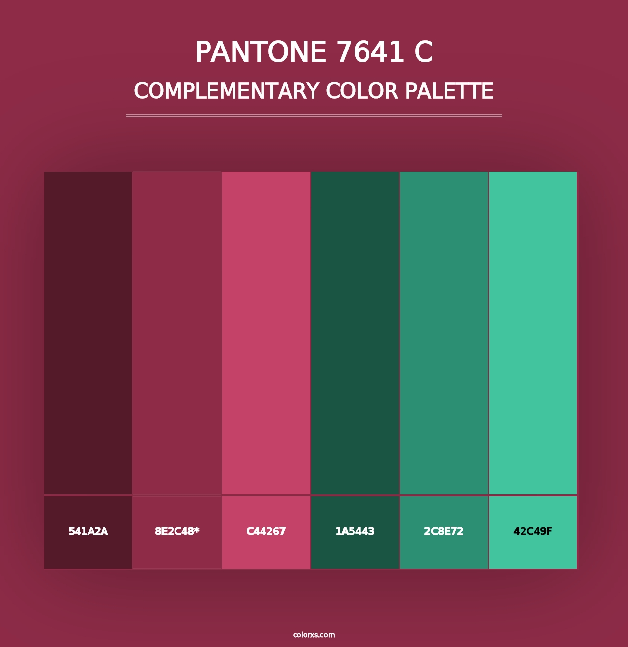 PANTONE 7641 C - Complementary Color Palette