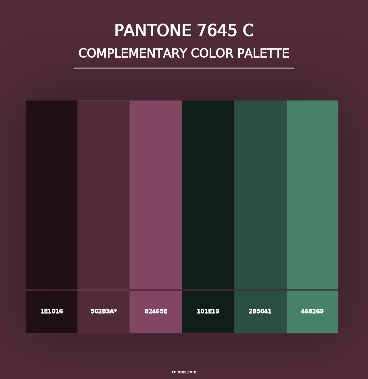 PANTONE 7645 C - Complementary Color Palette