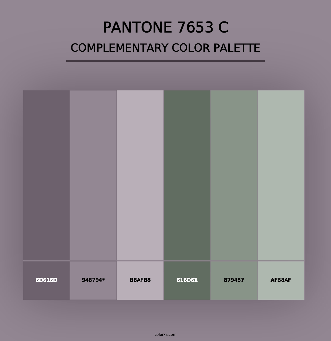 PANTONE 7653 C - Complementary Color Palette