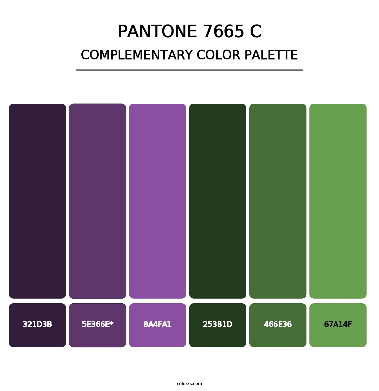 PANTONE 7665 C - Complementary Color Palette