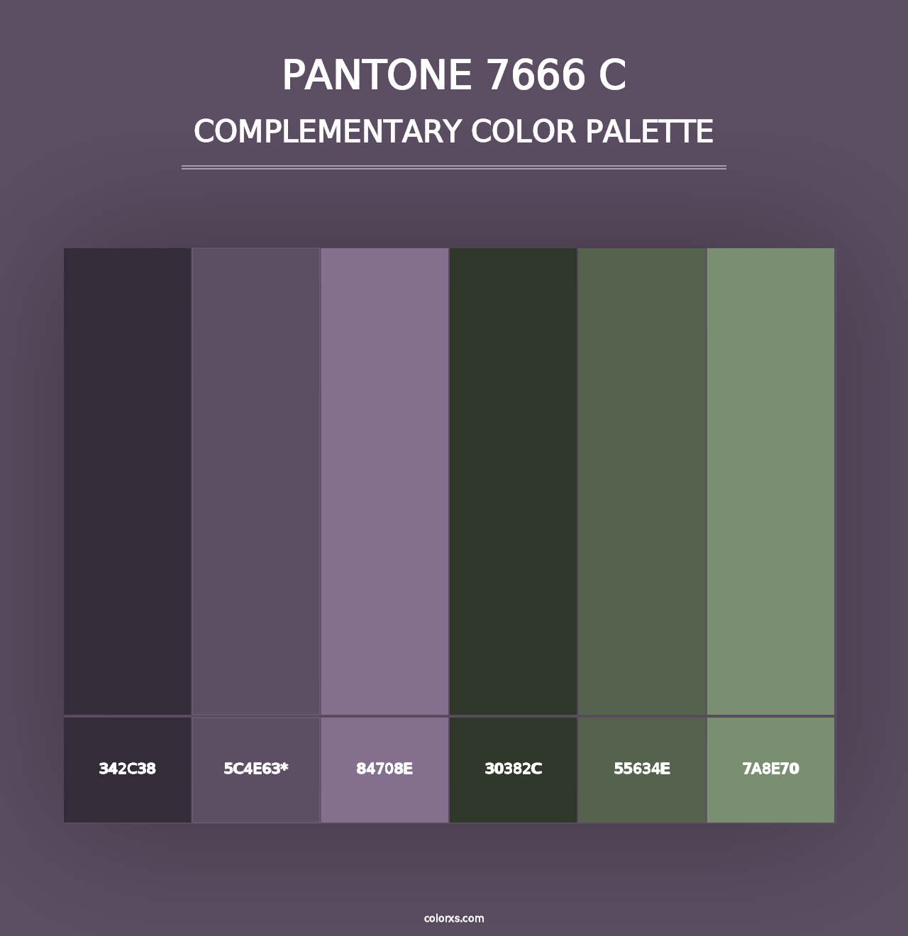 PANTONE 7666 C - Complementary Color Palette