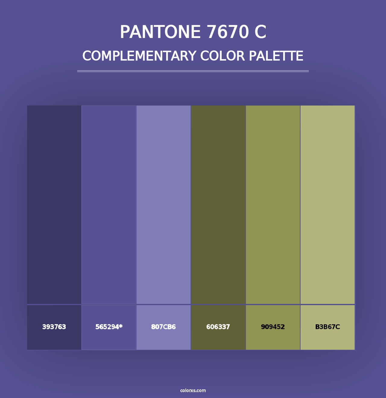 PANTONE 7670 C - Complementary Color Palette