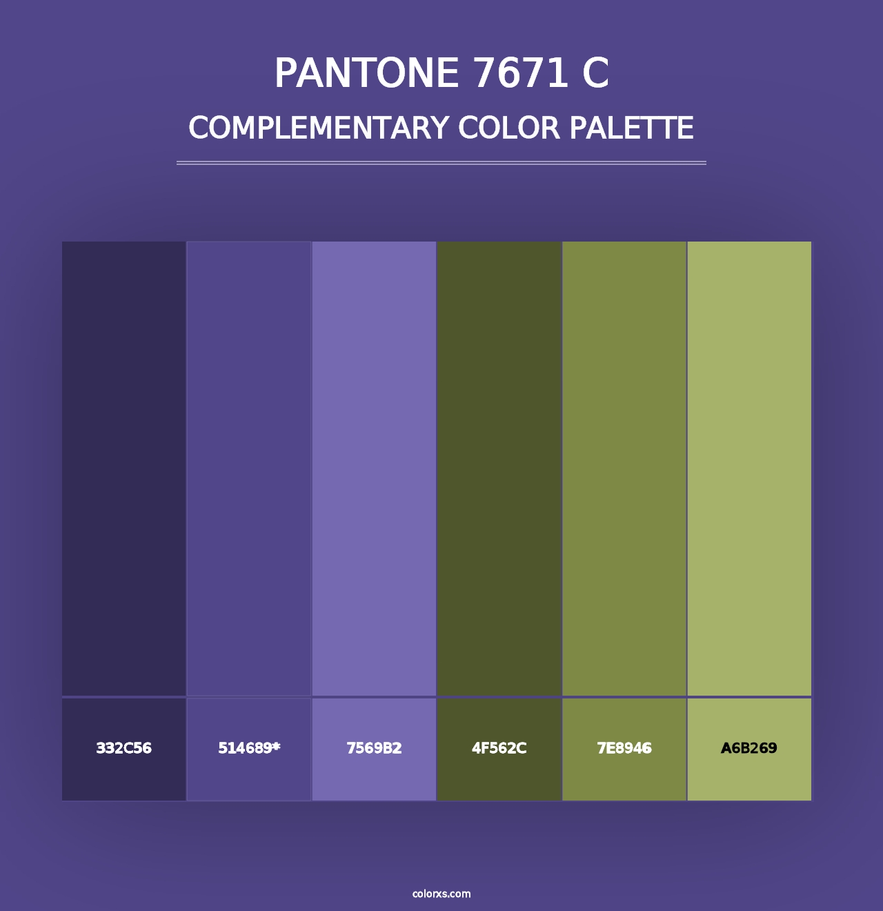 PANTONE 7671 C - Complementary Color Palette