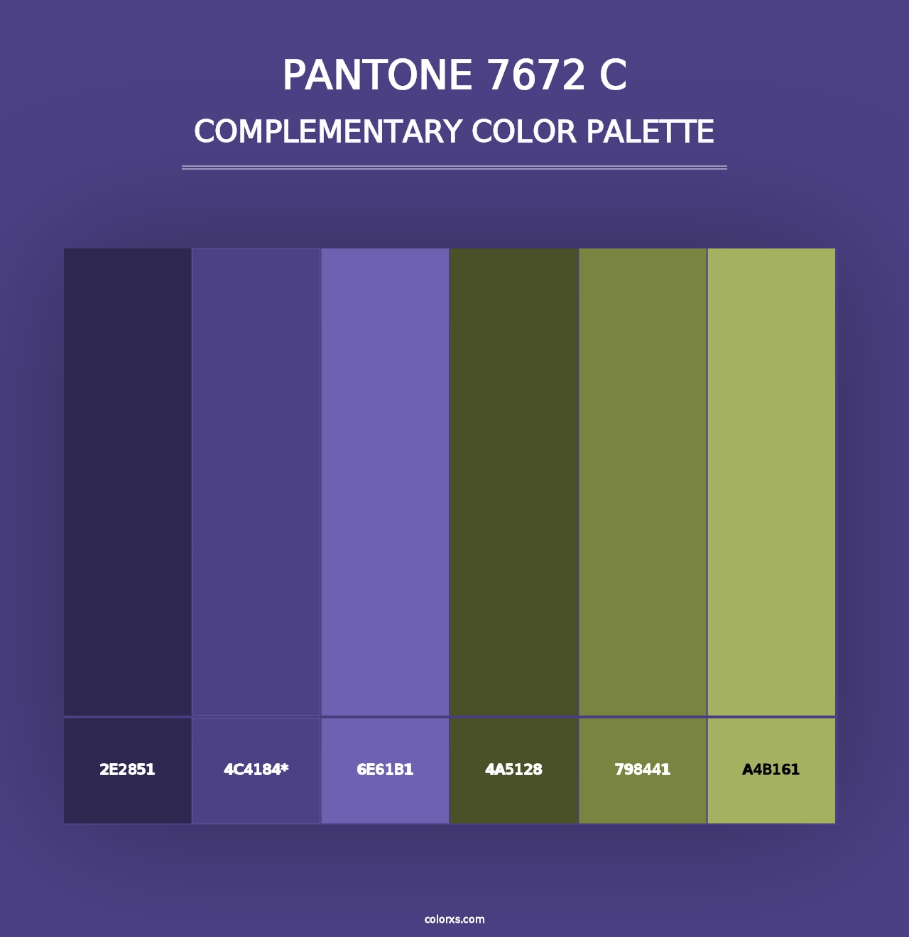 PANTONE 7672 C - Complementary Color Palette