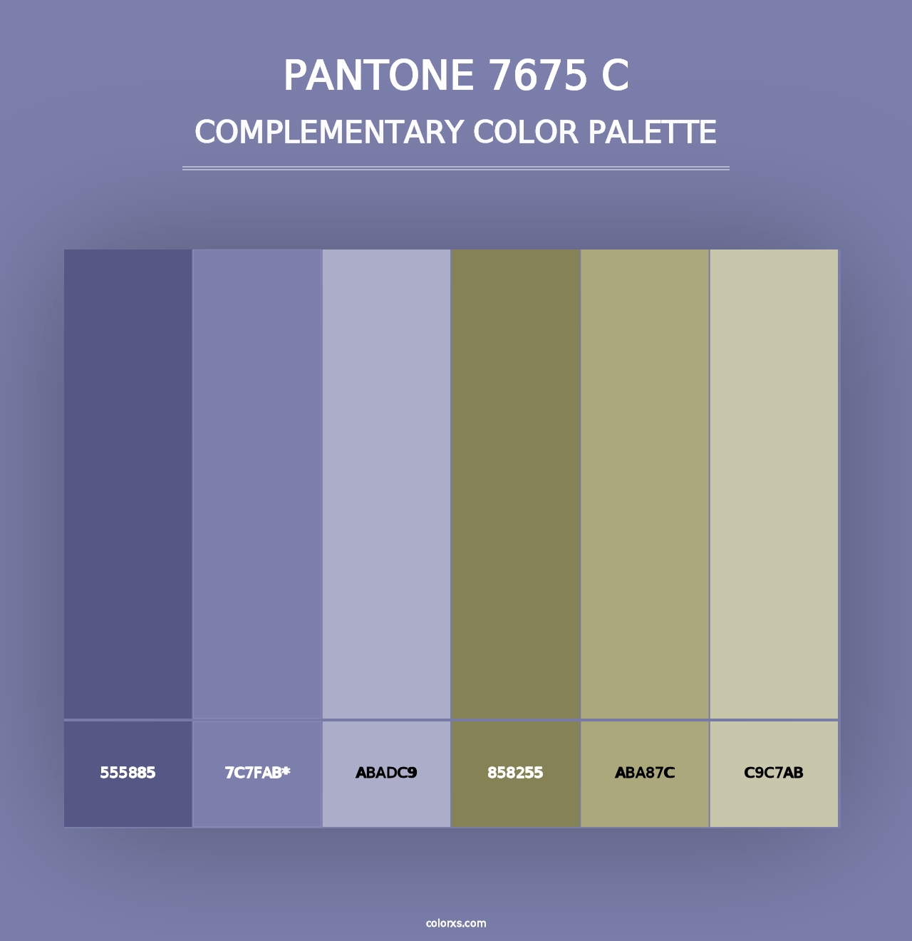 PANTONE 7675 C - Complementary Color Palette