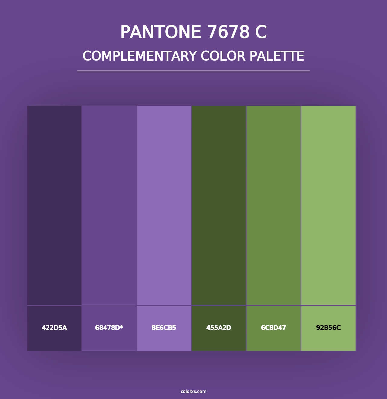 PANTONE 7678 C - Complementary Color Palette