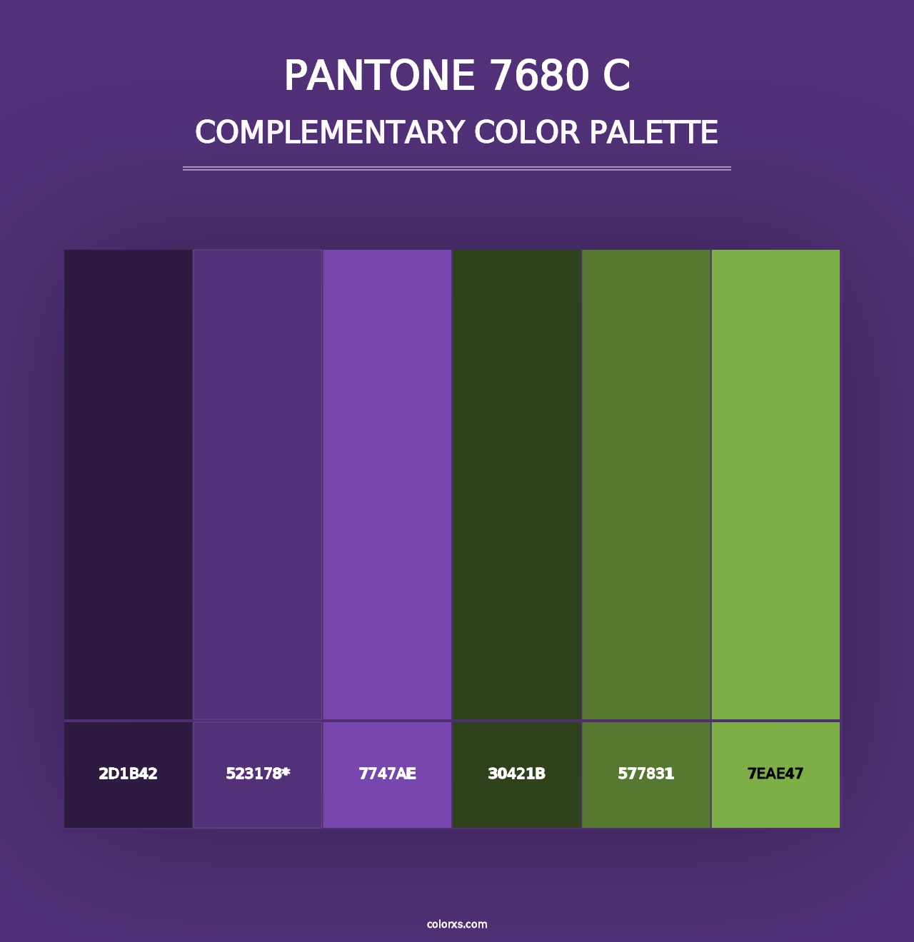 PANTONE 7680 C - Complementary Color Palette