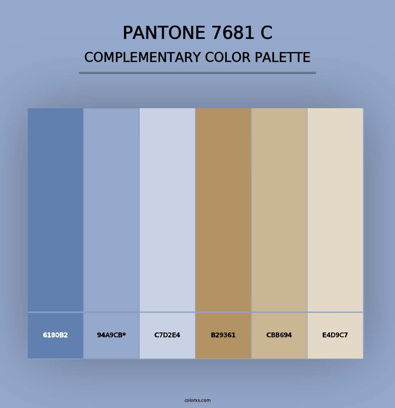 PANTONE 7681 C - Complementary Color Palette