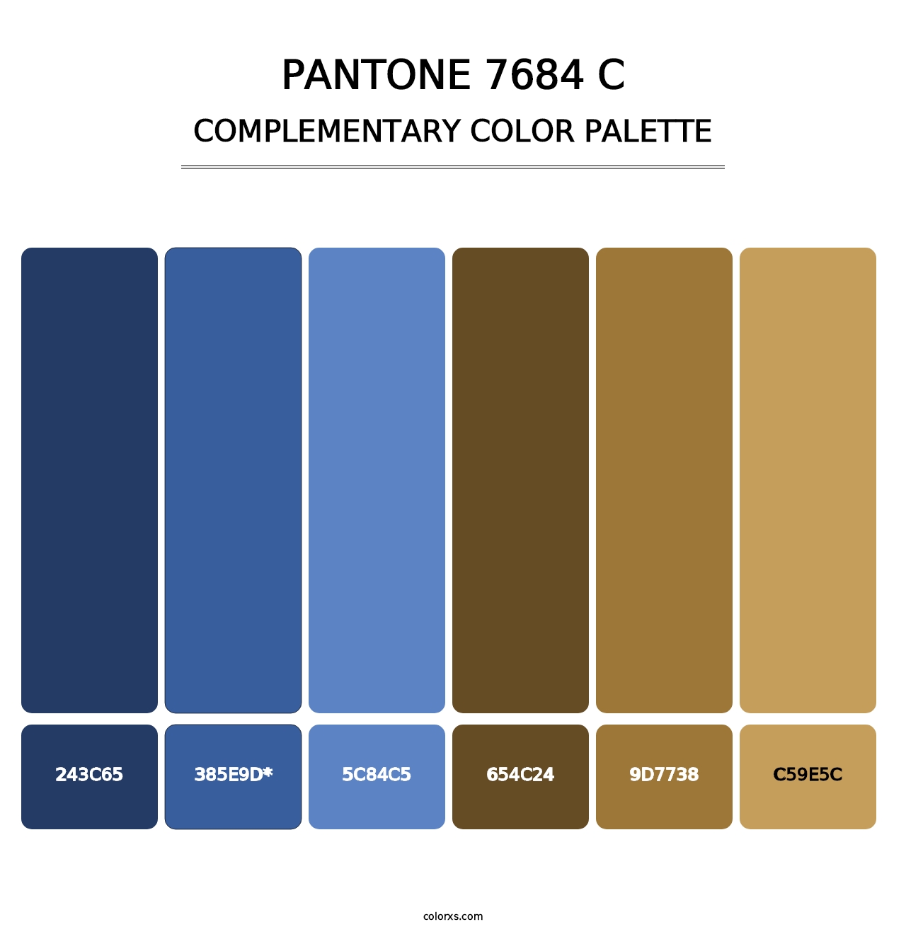 PANTONE 7684 C - Complementary Color Palette