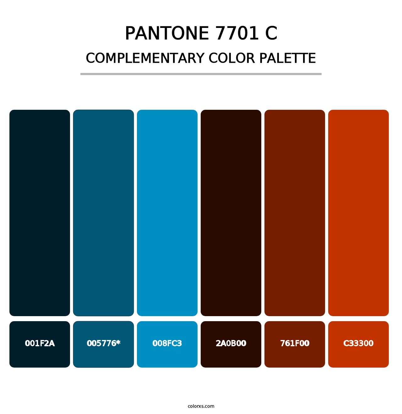 PANTONE 7701 C - Complementary Color Palette