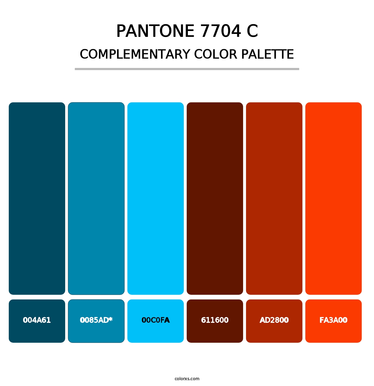 PANTONE 7704 C - Complementary Color Palette