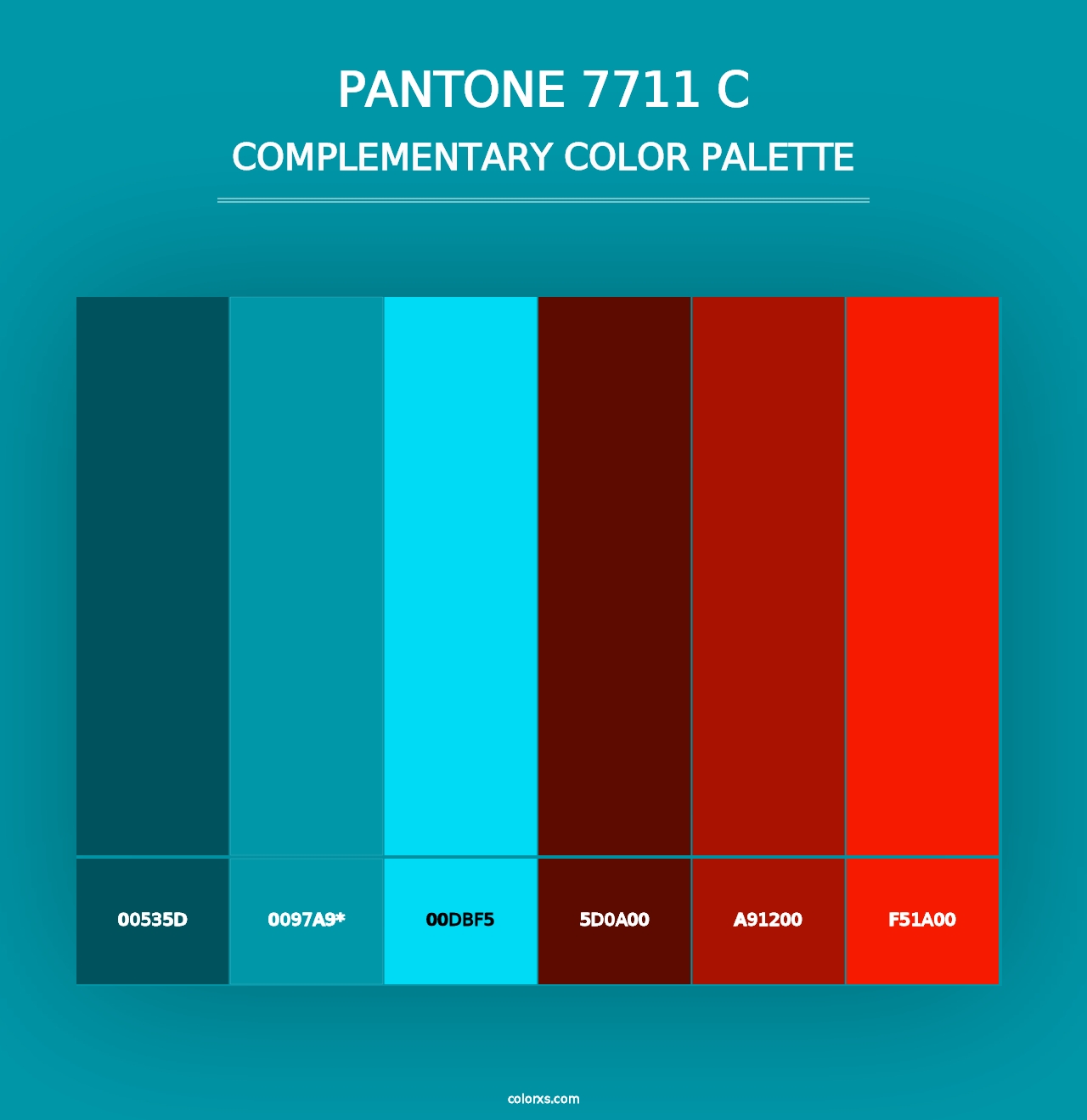 PANTONE 7711 C - Complementary Color Palette