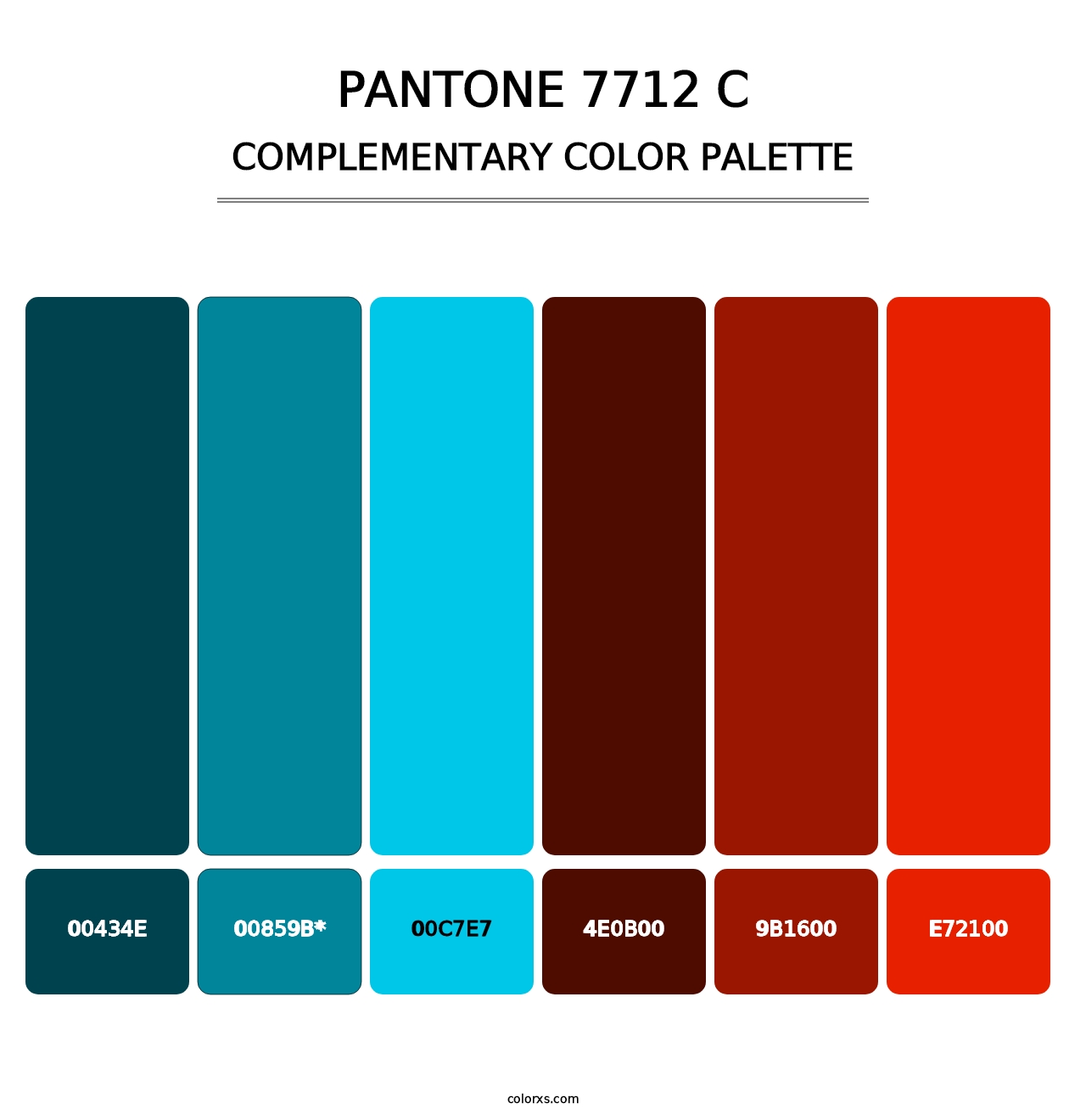 PANTONE 7712 C - Complementary Color Palette